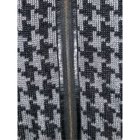 Theory houndstooth zip up wool sweater - Picture 5 of 9